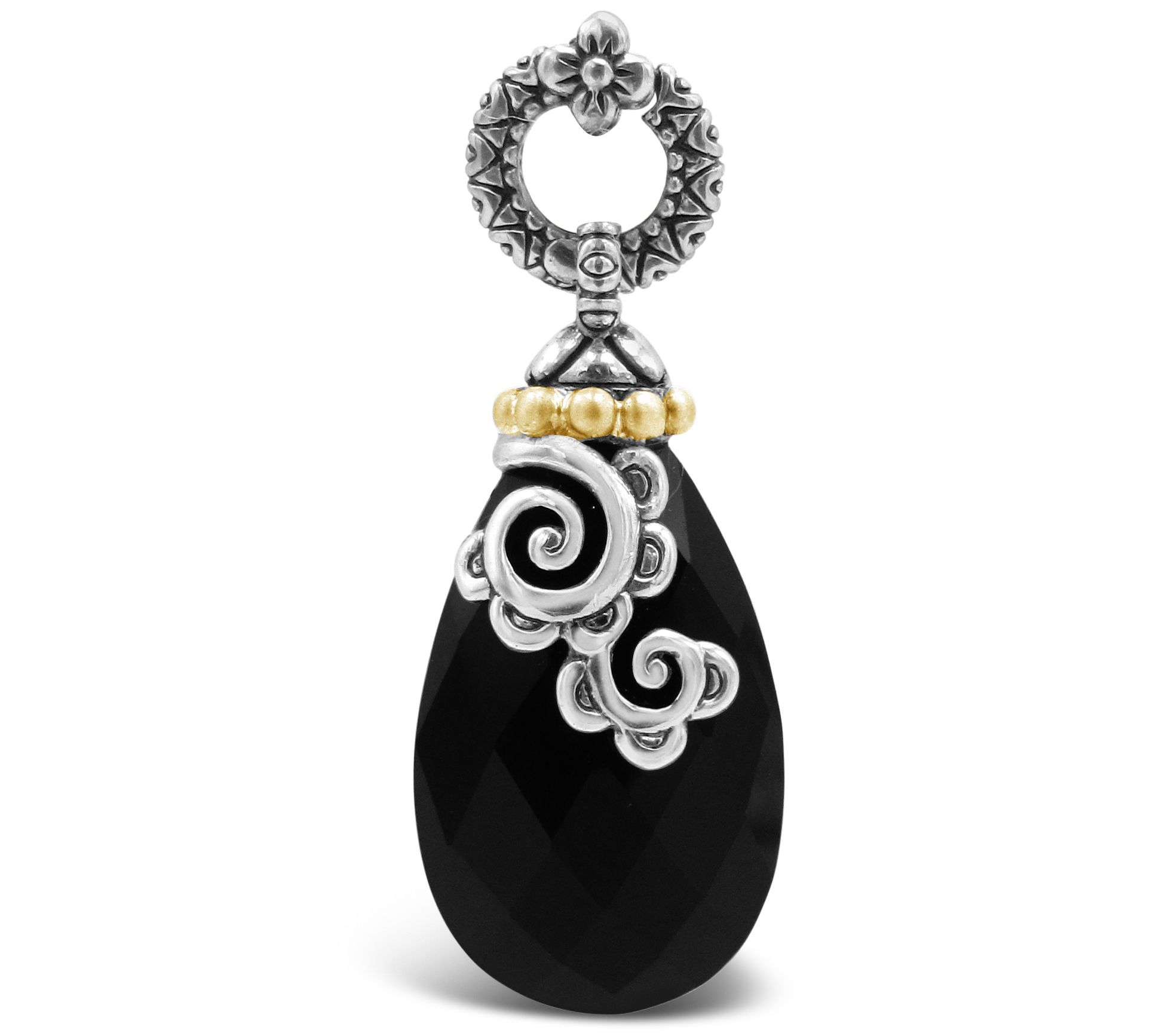 Barbara Bixby Sterling & 18K Gold Onyx Enhancer