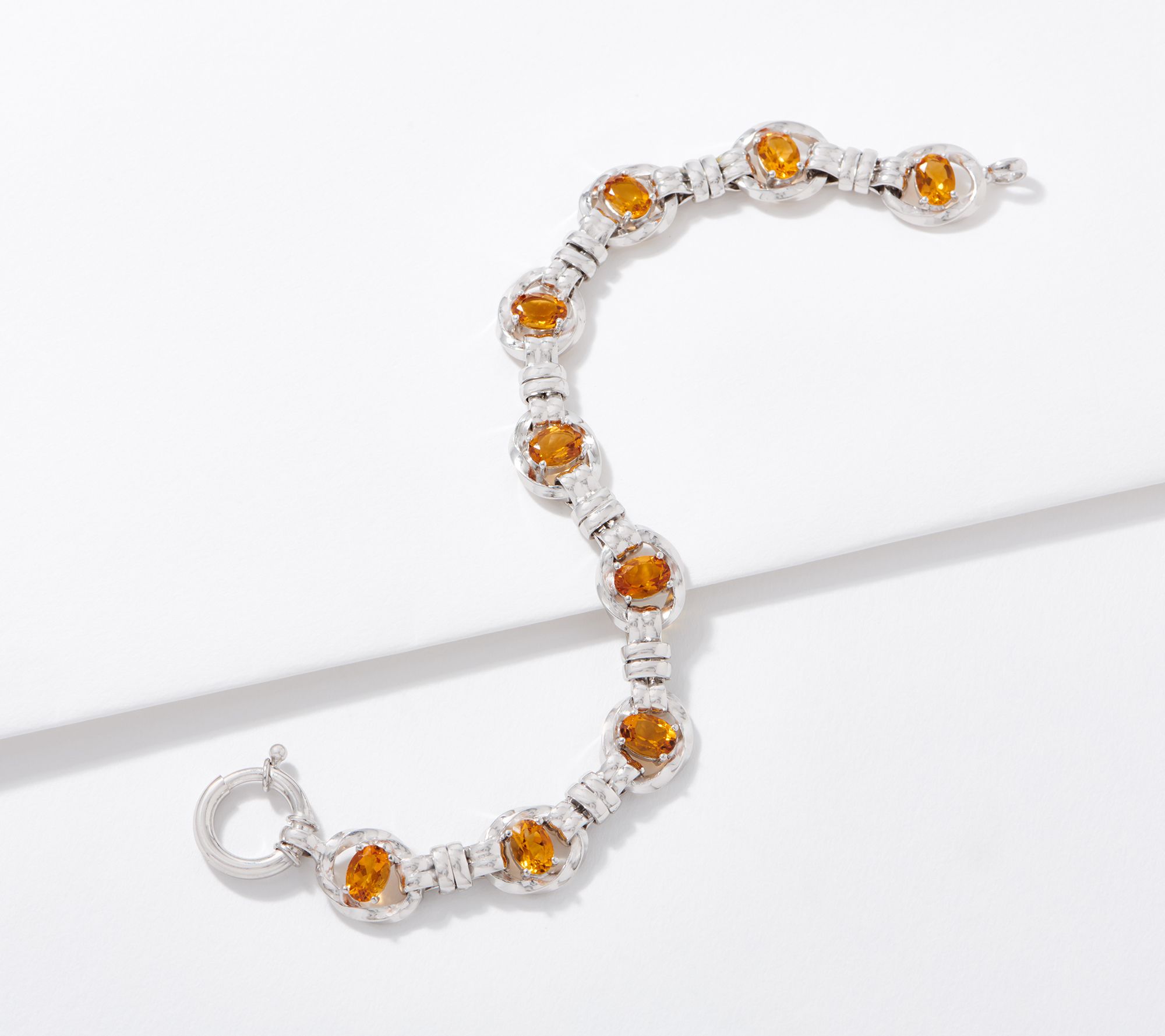 Sterling Silver Gemstone 7-1/4 Bracelet by Silver Style