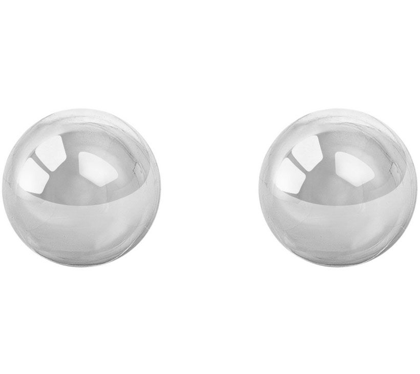 Sterling Silver 10mm Polished Ball Stud Earring