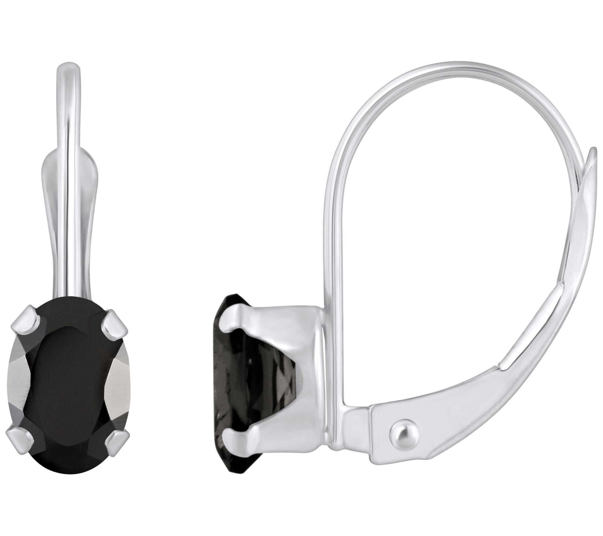 Affinity Gems Oval Onyx Leverback Earrings, 10K Gold