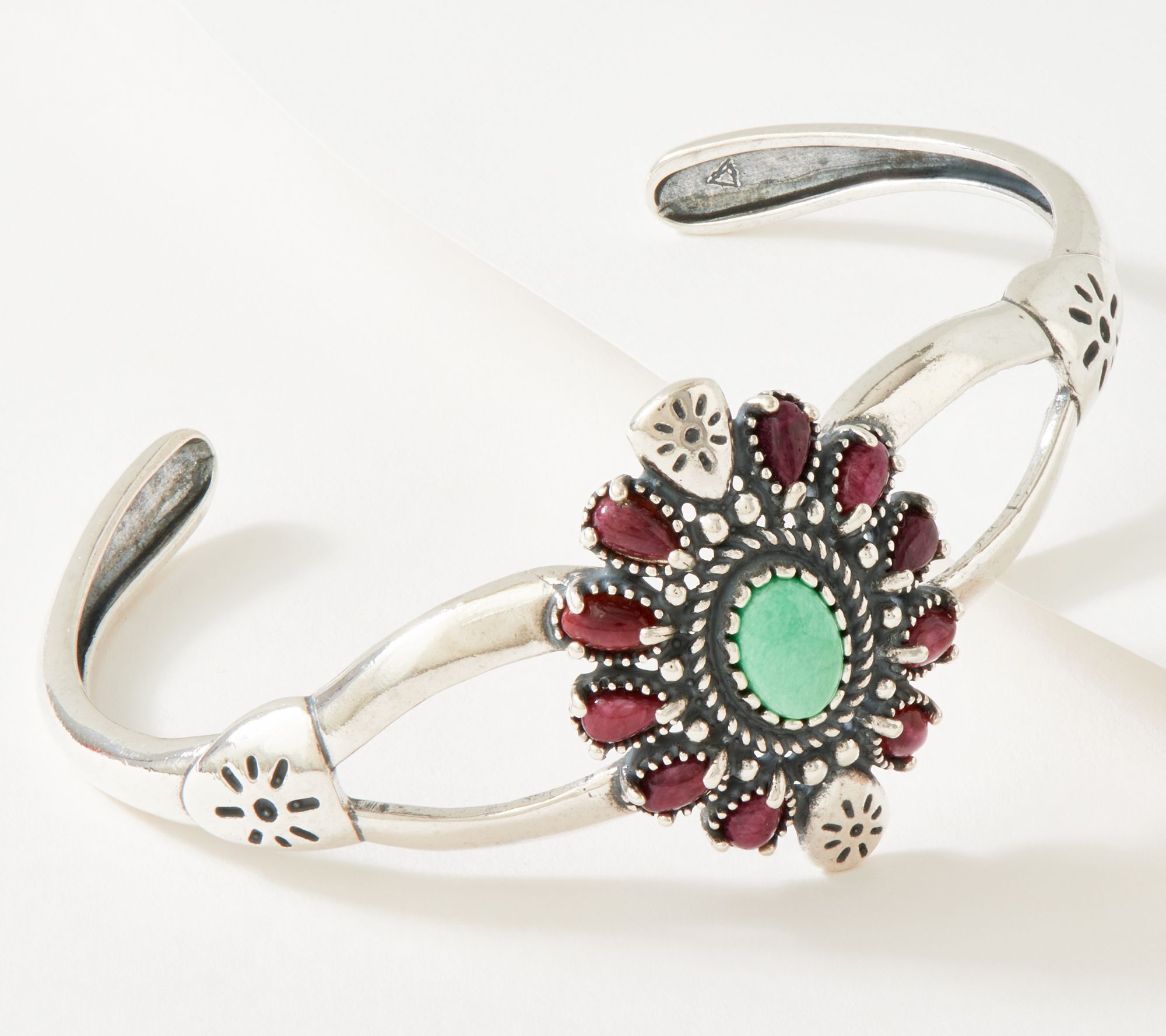 American West Sterling Silver Variscite &Purple Spiny Oyster Cu