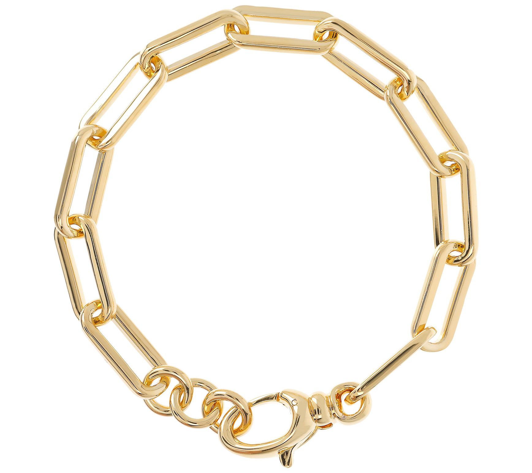 BellaOro Paperclip Link Bracelet, 14K Gold Over Resin