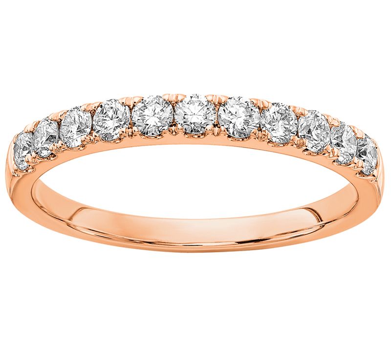 Fire Light Lab Grown Diamond 14K Wedding B and, 1/2 cttw