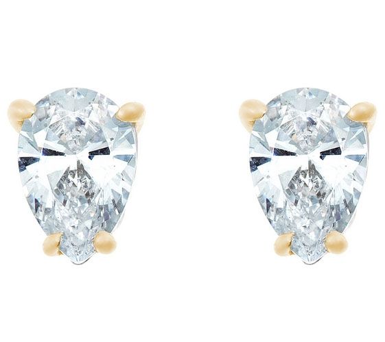 Affinity 1/2 cttw Pear Diamond Stud Earrings, 1 4K Yellow Gold