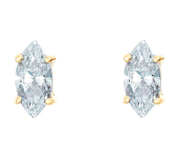 Affinity 1/4 ct Marquise Diamond Earrings, 1 4K Yellow Gold