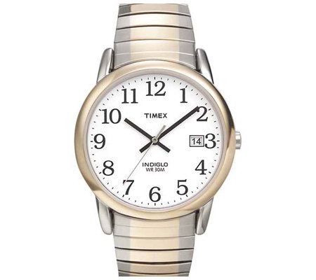 Timex Mens Easy Reader Two-Tone Expansion Band Watch
