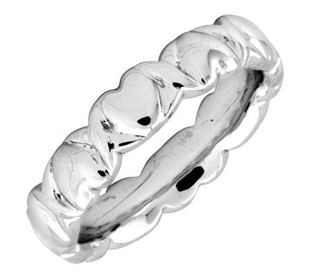 Simply Stacks Sterling 4.25mm Heart Ring