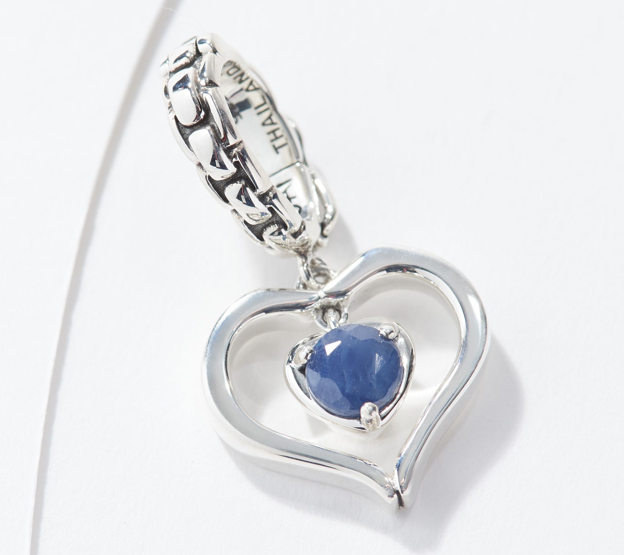 JAI Sterling Silver I Love Birthstone Gemstone Charm
