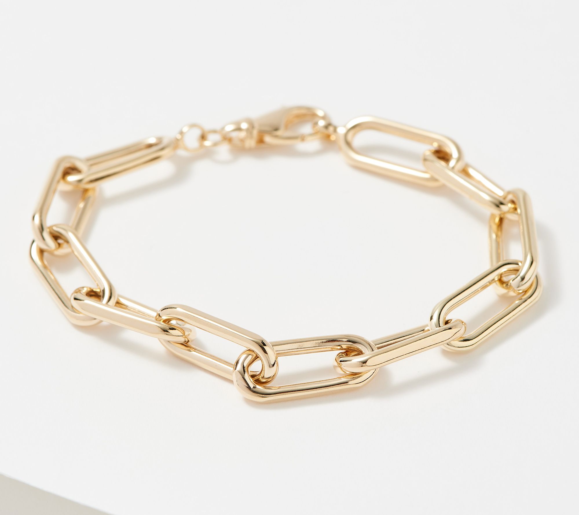 Sterling Silver Paperclip Bracelet 9.1-10.8g, By Silver Style