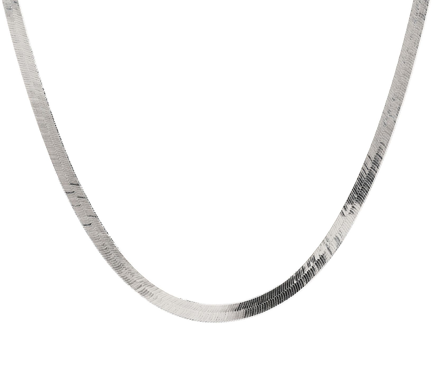 UltraFine Silver 18 Polished Herringbone Neckl ace, 6.8g