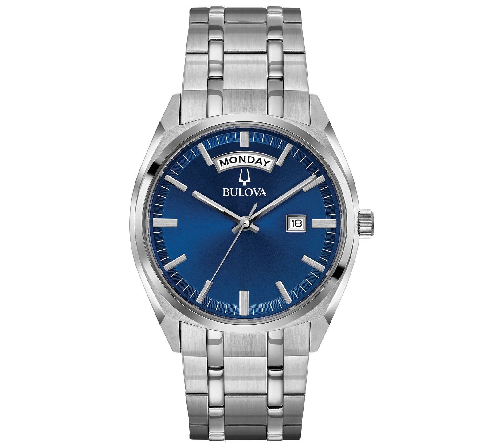 Bulova Mens Classic Blue Dial Dress Watch