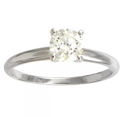 Affinity 3/4 ct Diamond Solitaire Ring, 14K W h ite Gold