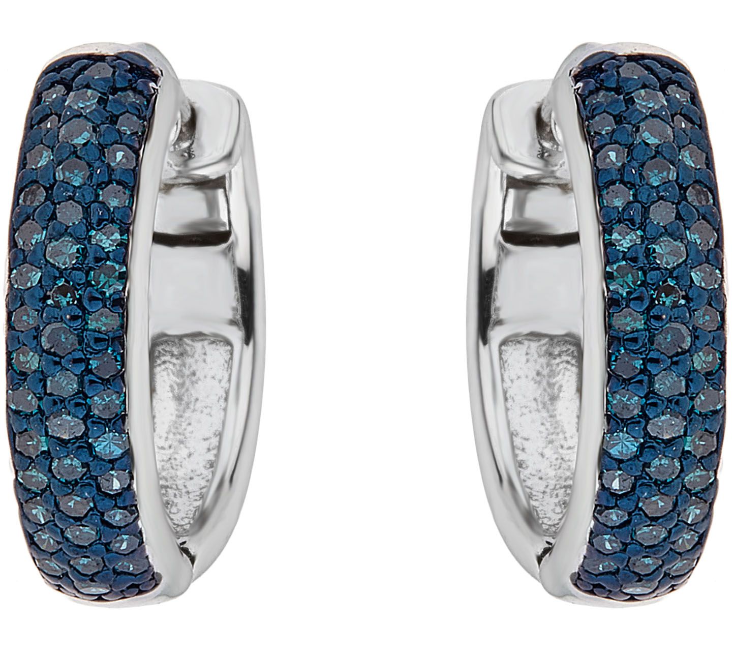 Affinity 1/2 cttw Blue Diamond Earrings, S terl ing