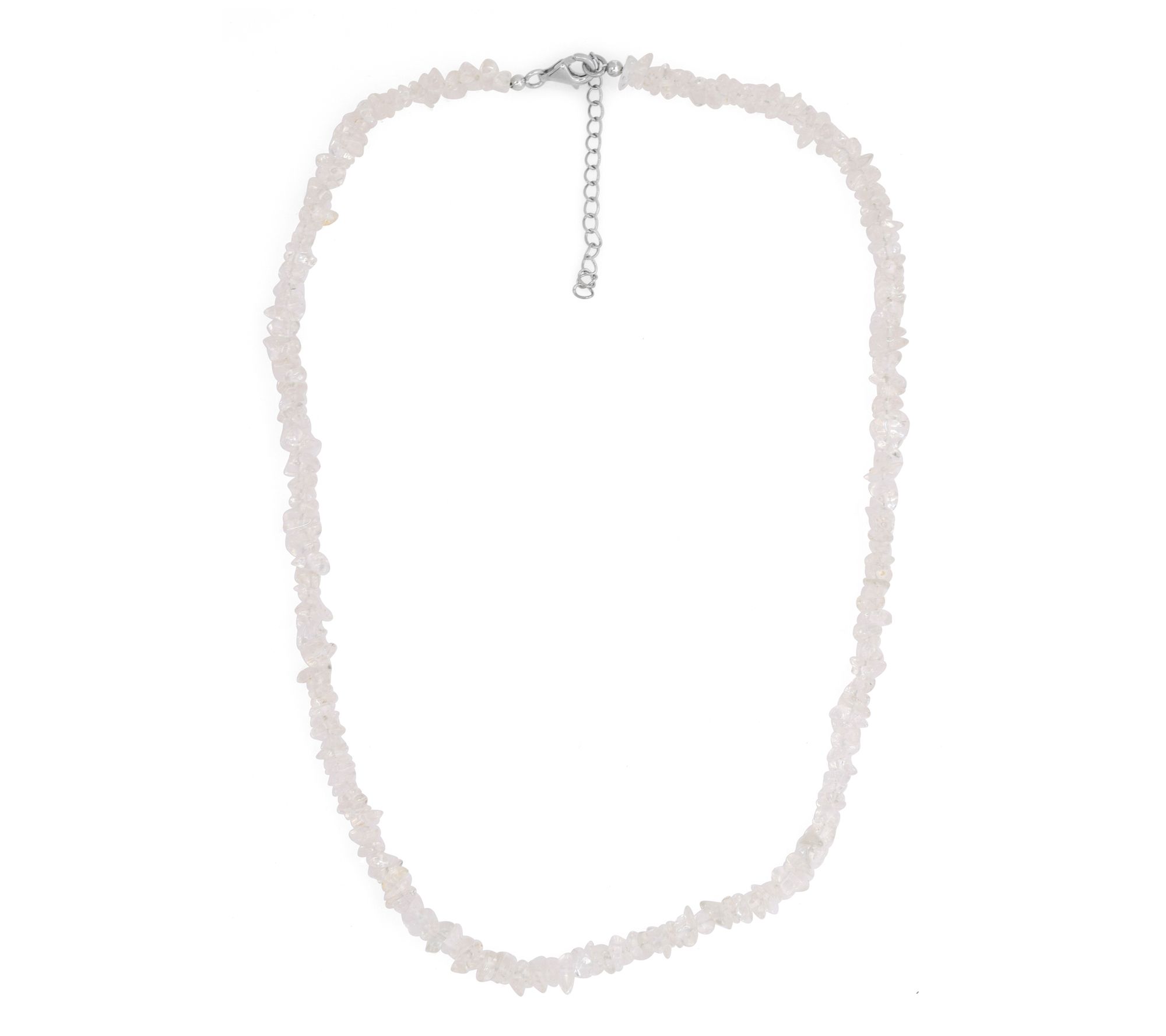 Sterling Silver Rock Crystal Bead Necklace