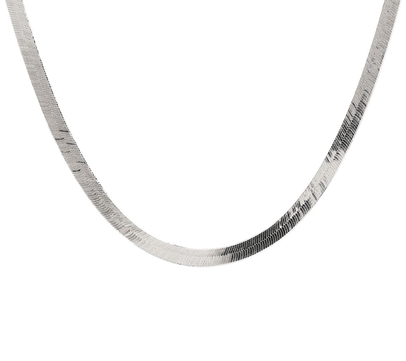 UltraFine Silver 16 Polished Herringbone Neckl ace, 6.3g