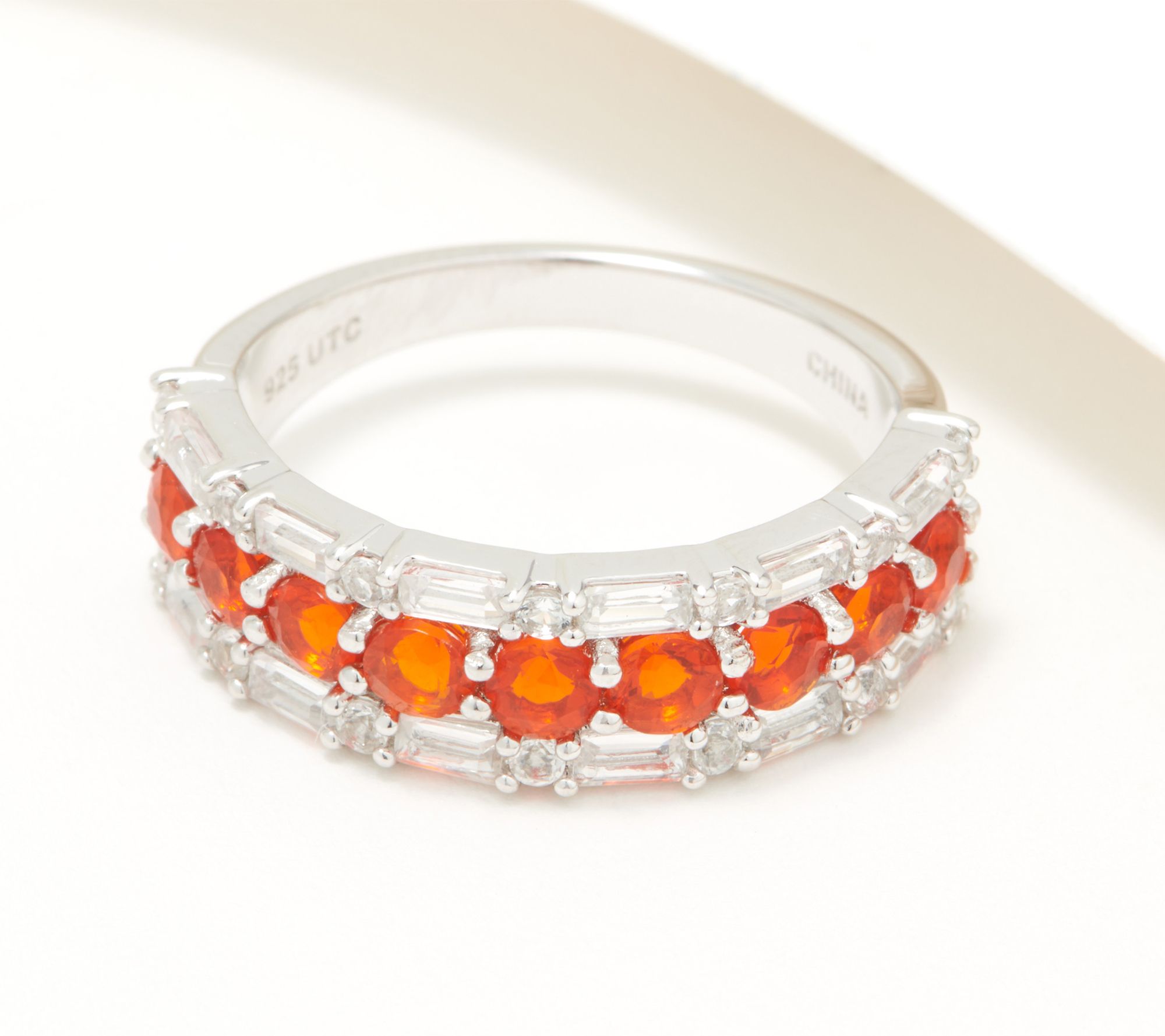 As Is Generation Gems Exotic & White ZirconBand Ring,Sterl