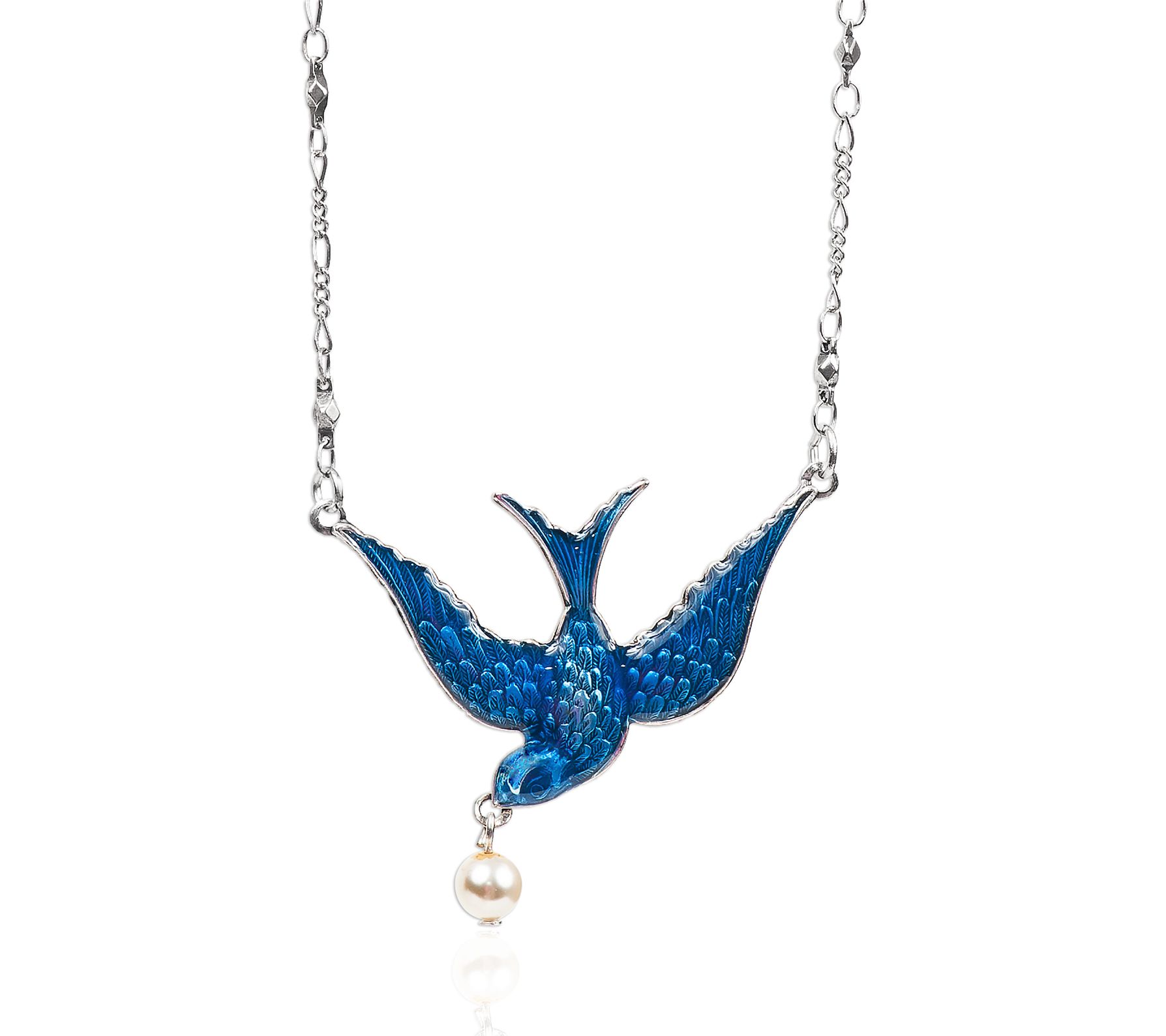 Anne Koplik Bluebird Crystal Necklace