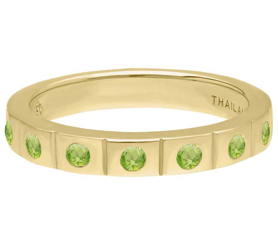 Elyse Ryan 14K Gold-Clad Peridot Polished Band ing