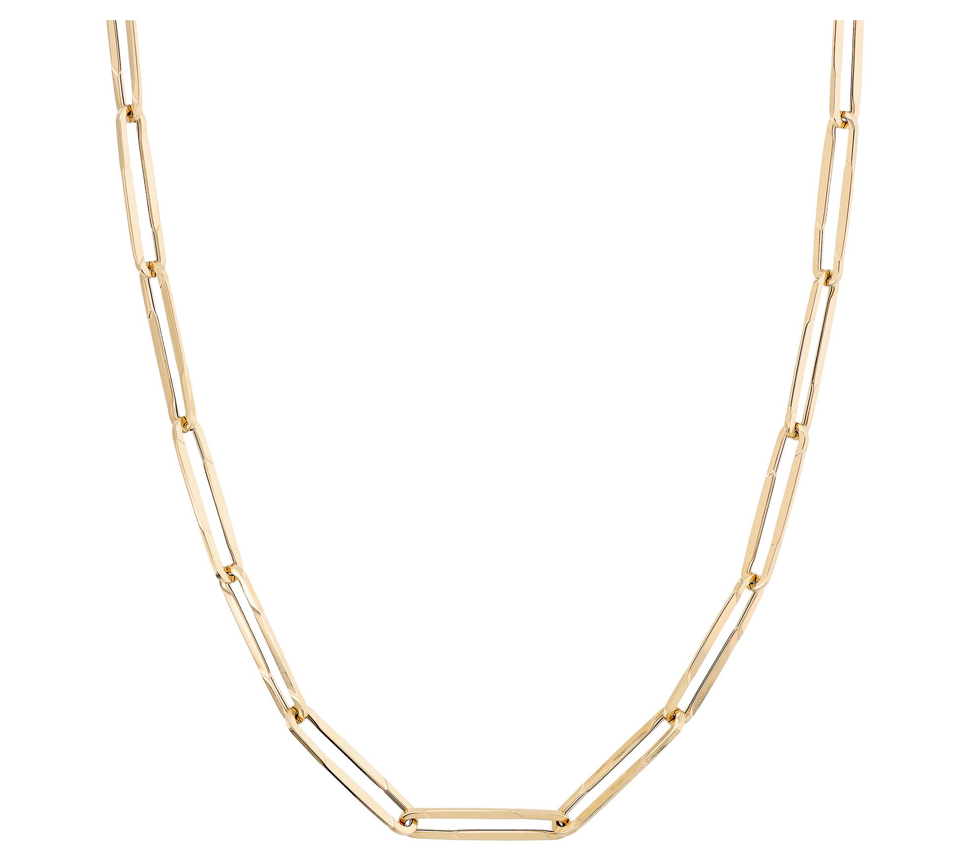 Alberto Milani 14K Gold Paperclip Link 36" Neck ace, 14.5g