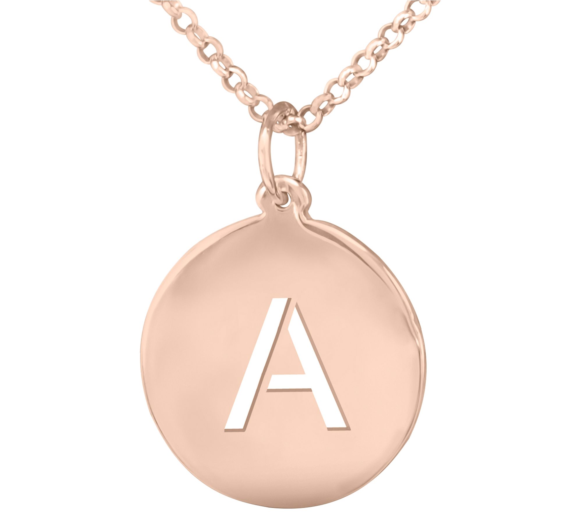 14K Rose Gold-Plated Personalized Initial Pendant
