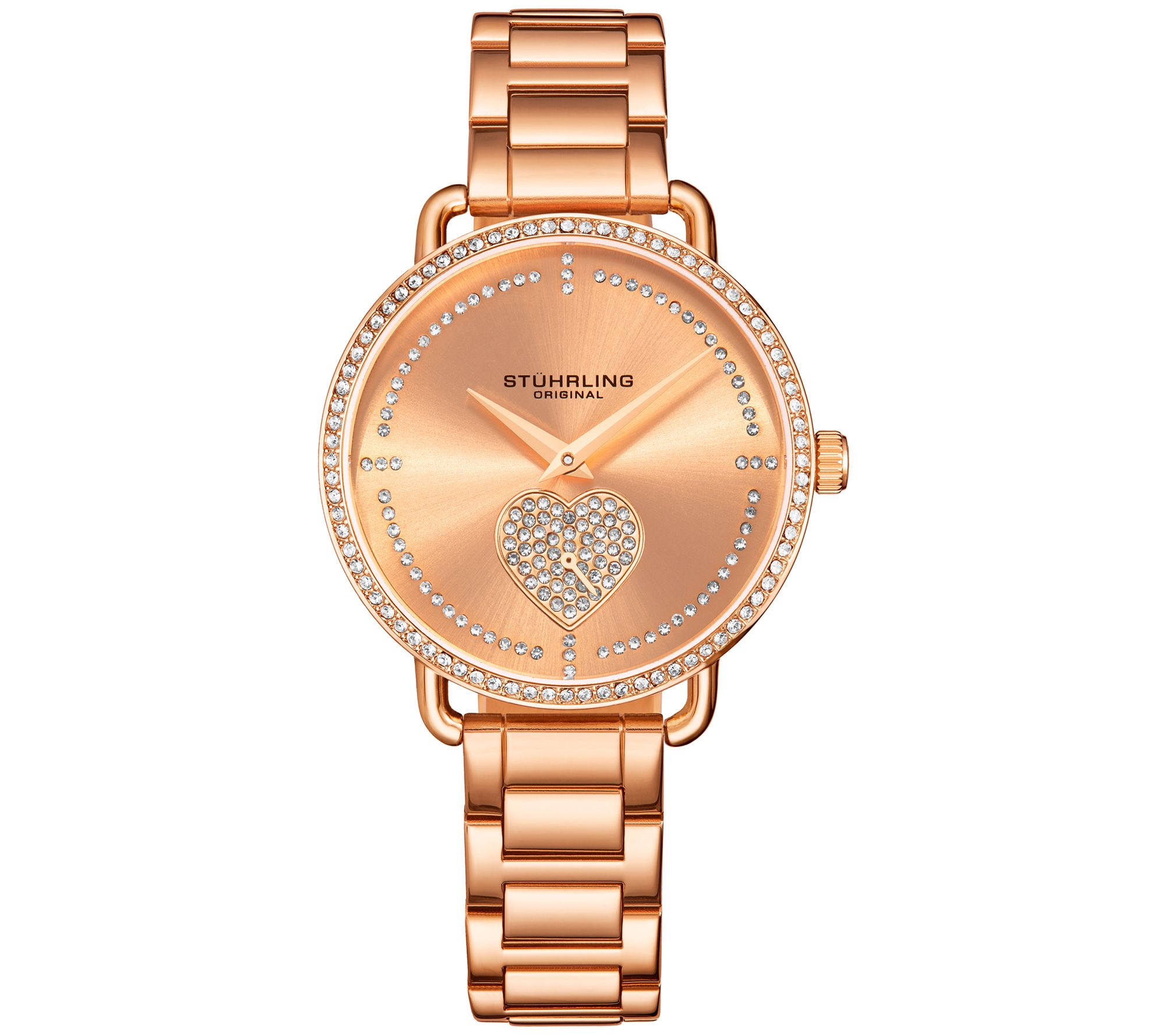 Stuhrling Womens Valentina Rosetone Crystal Wa tch