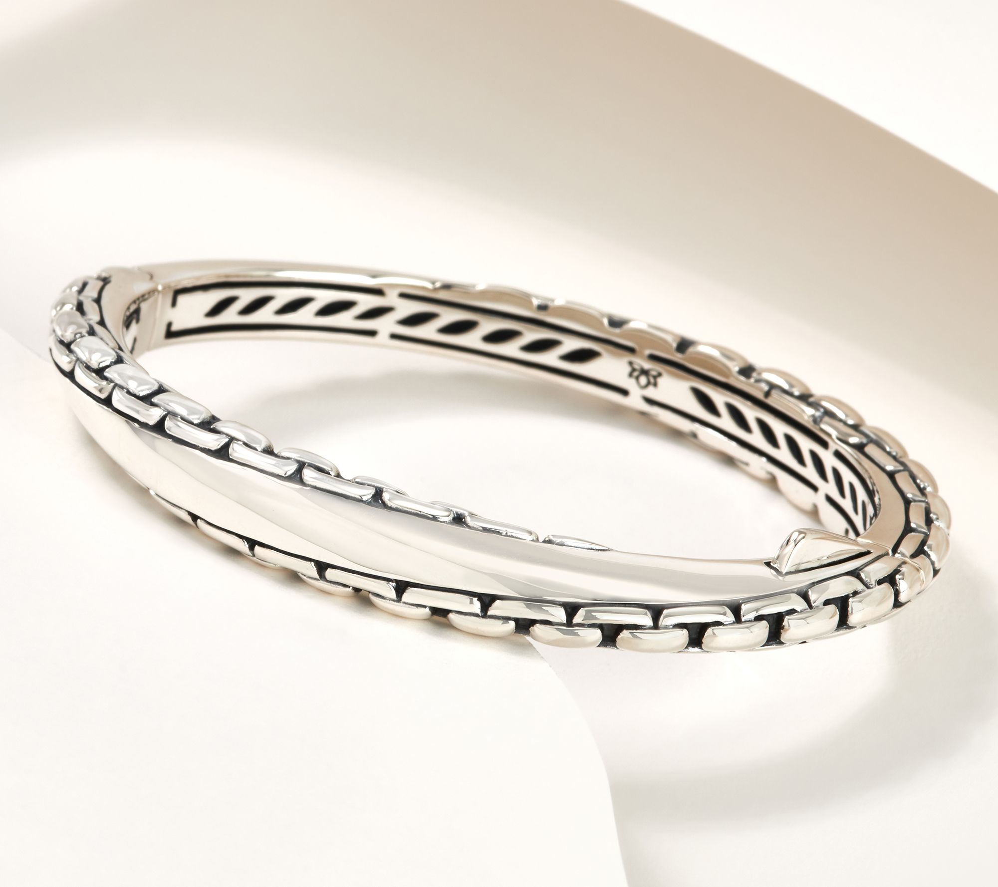JAI Sterling Silver Balance & Harmony Bangle, 28.7g-40.3g