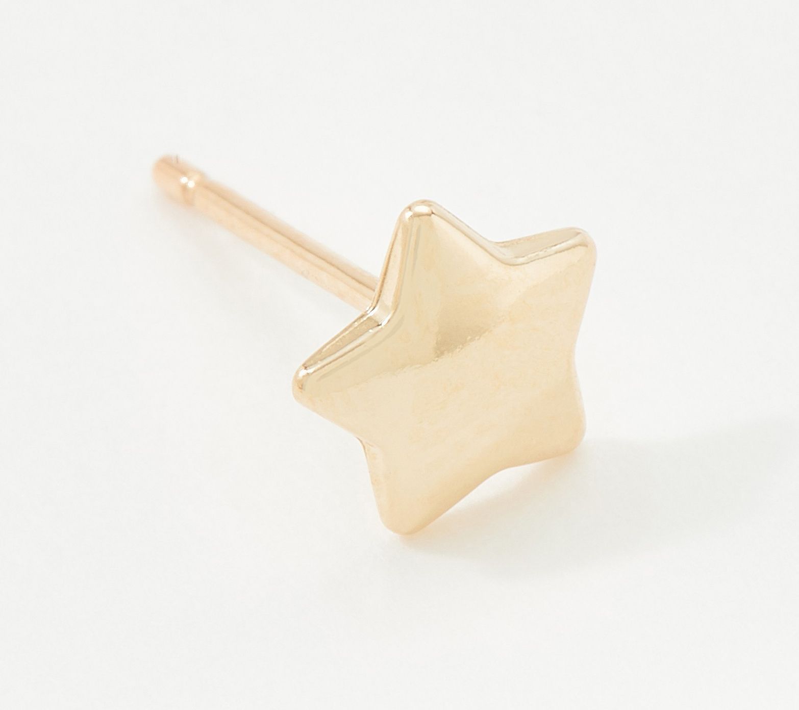 Italian Gold 14K Gold Single Stud Motif Earring