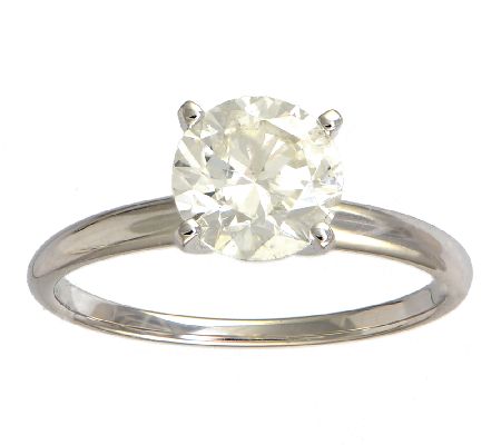 Affinity 1-1/2 cttw Diamond Solitaire Ring, 14K White Gold