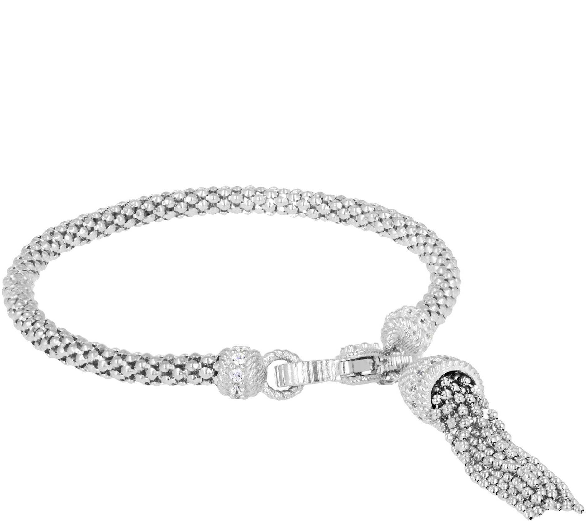 Judith Ripka Verona Tassel Bracelet Sterling 13 .5g