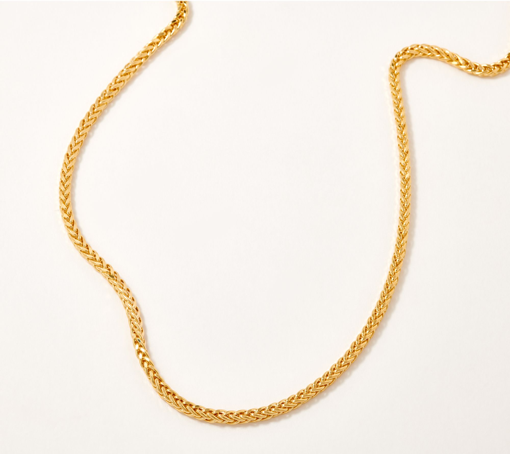 Italian Gold Sparkle Wheat 18 Necklace, 14K Gold