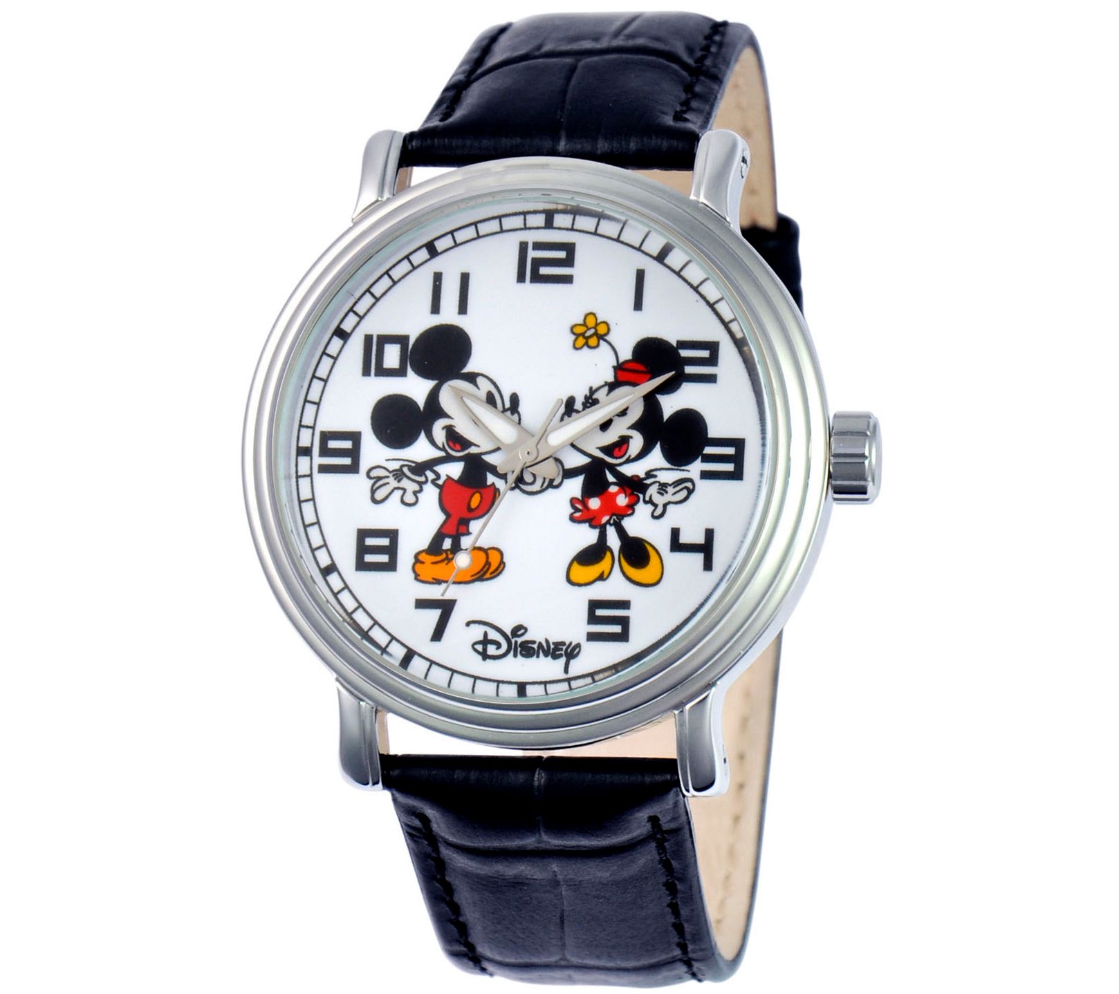 Disney Mickey and Minnie Mouse Mens Alloy Vint age Watch