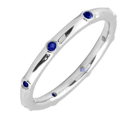 Simply Stacks Sterling Sapphire Multi-stone Sta ckable Ring