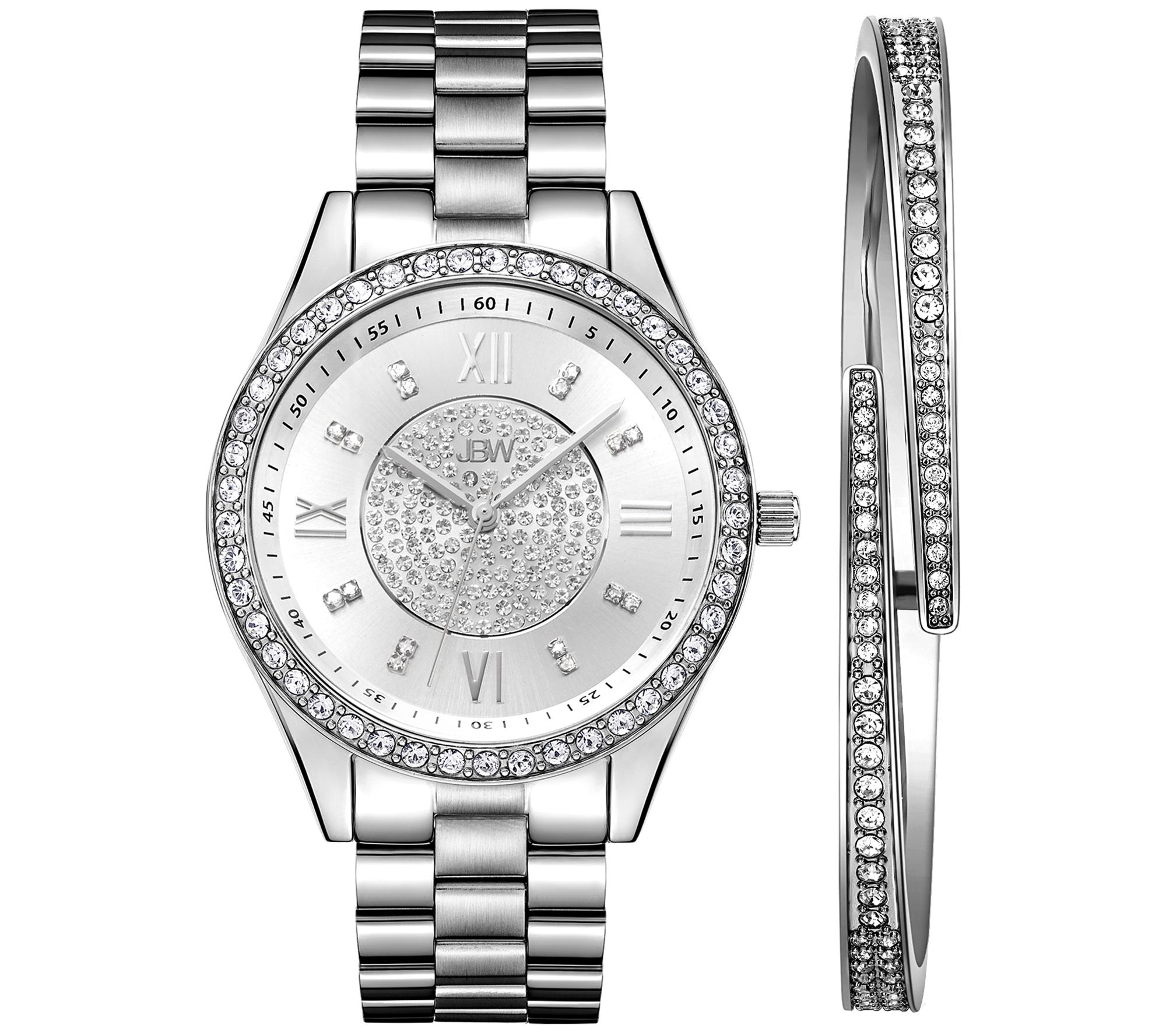 JBW Women's Mondrian 1/7 cttw Diamond Stainless Watch Set