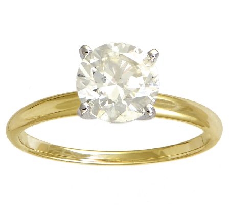 Affinity 1-1/2 cttw Diamond Solitiare Ring, 14K Yellow Gold