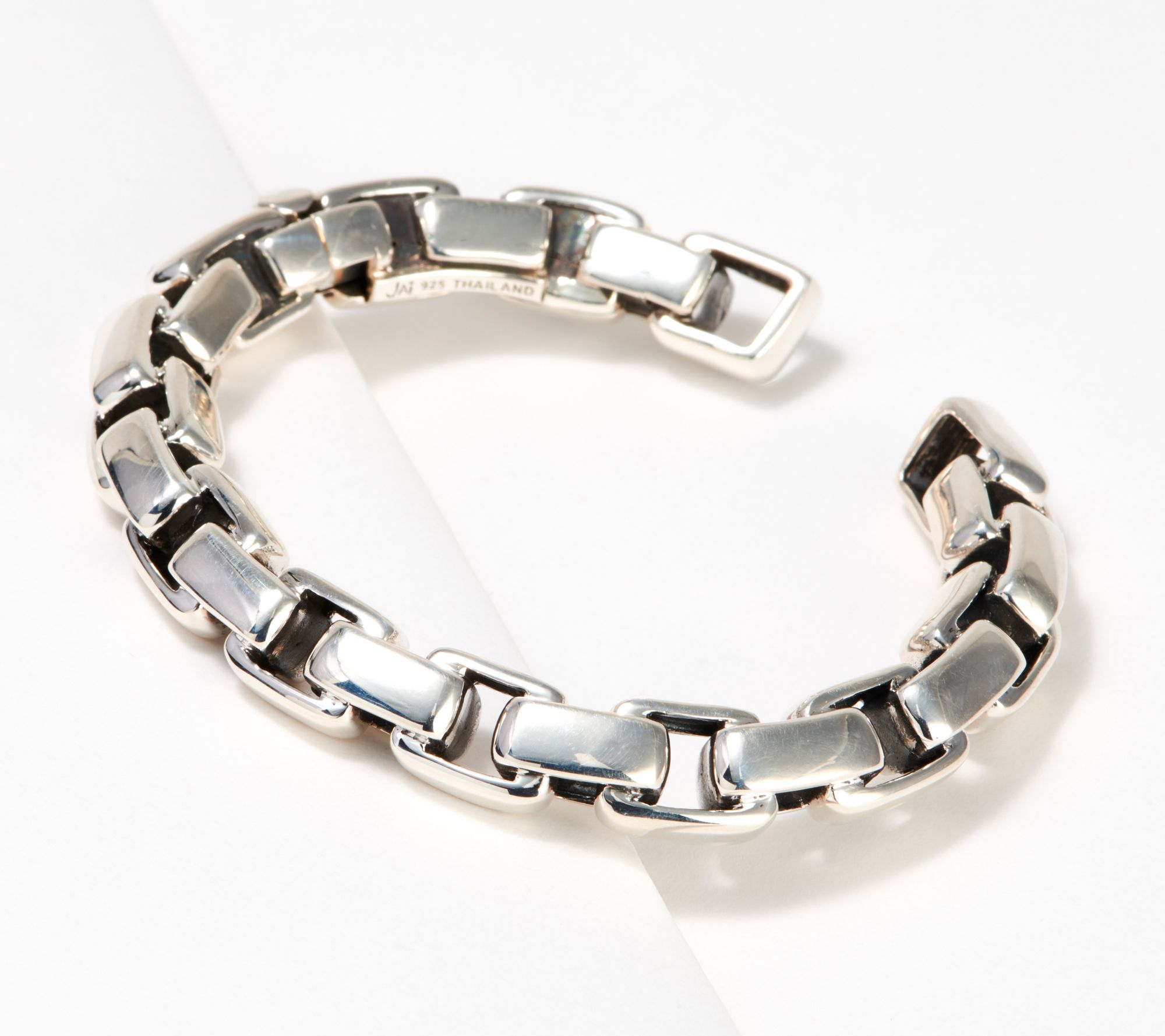 JAI Sterling Silver Oversized Box Chain Cuff, 72.6-85.1g