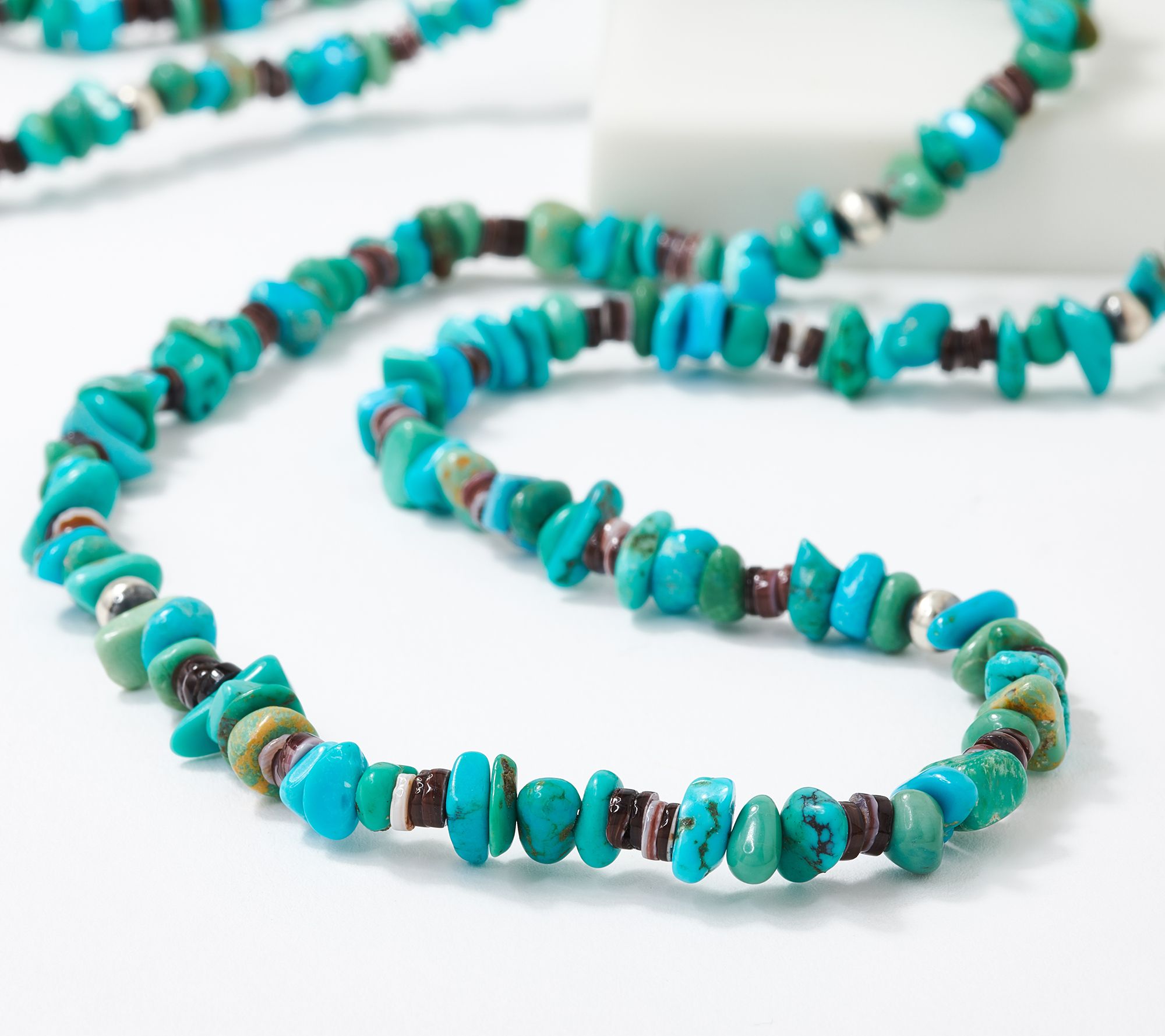 American West 32 Colors of Turquoise Nugget Necklace