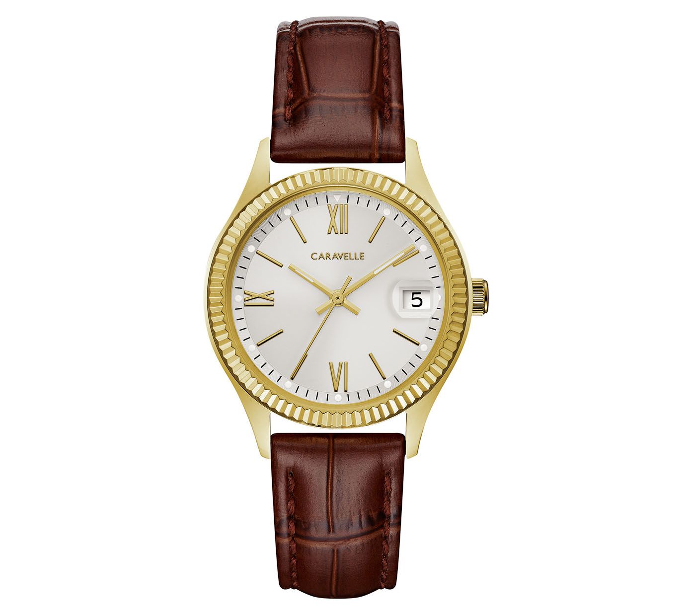 Caravelle by Bulova Womens Textured Leather B and Watch