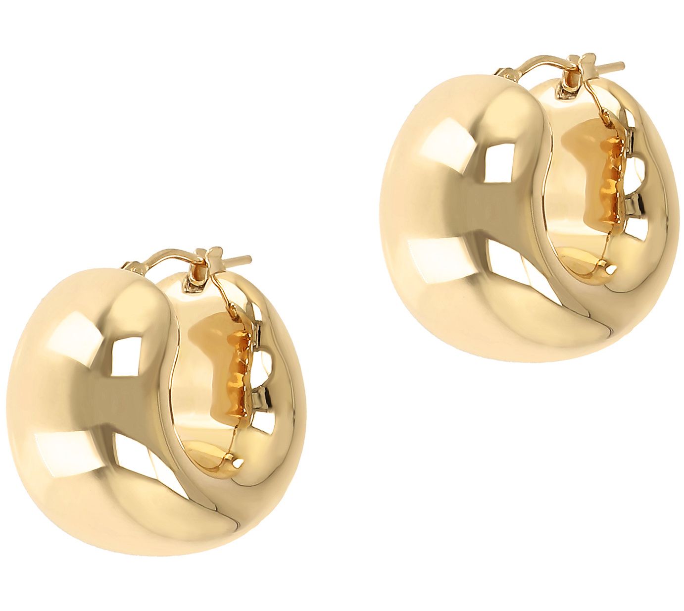 Oro Nuovo 3/4 Bold Hoop Earrings, 14K Gold Ove r Resin