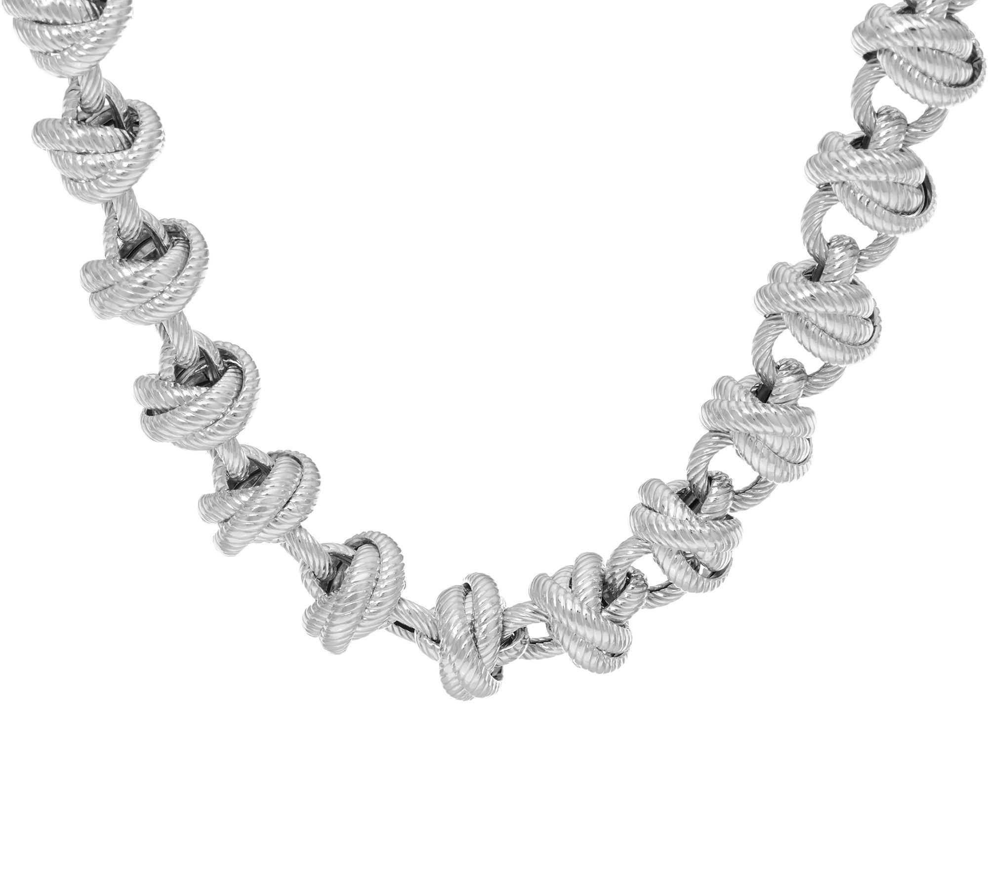 Judith Ripka Verona 20 Sterling Link Necklace 87.0g