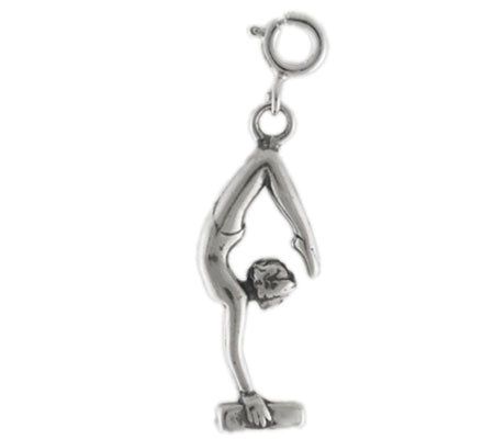 Sterling Gymnast Charm