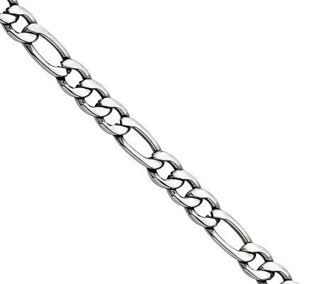 Steel by Design 5.3mm 20 Figaro Chain Necklace