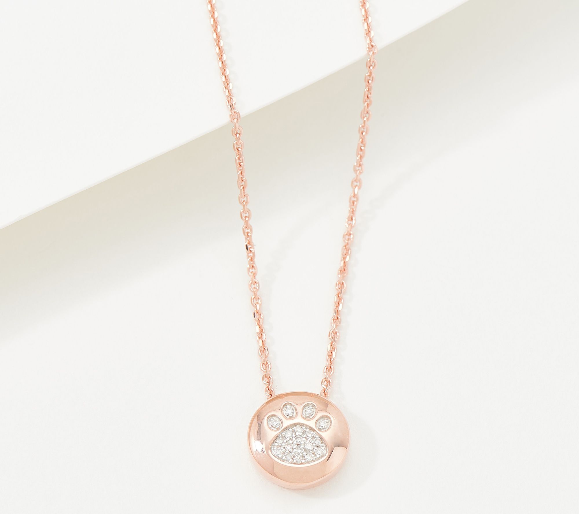 Affinity Sterling Silver Diamond Motif Necklace
