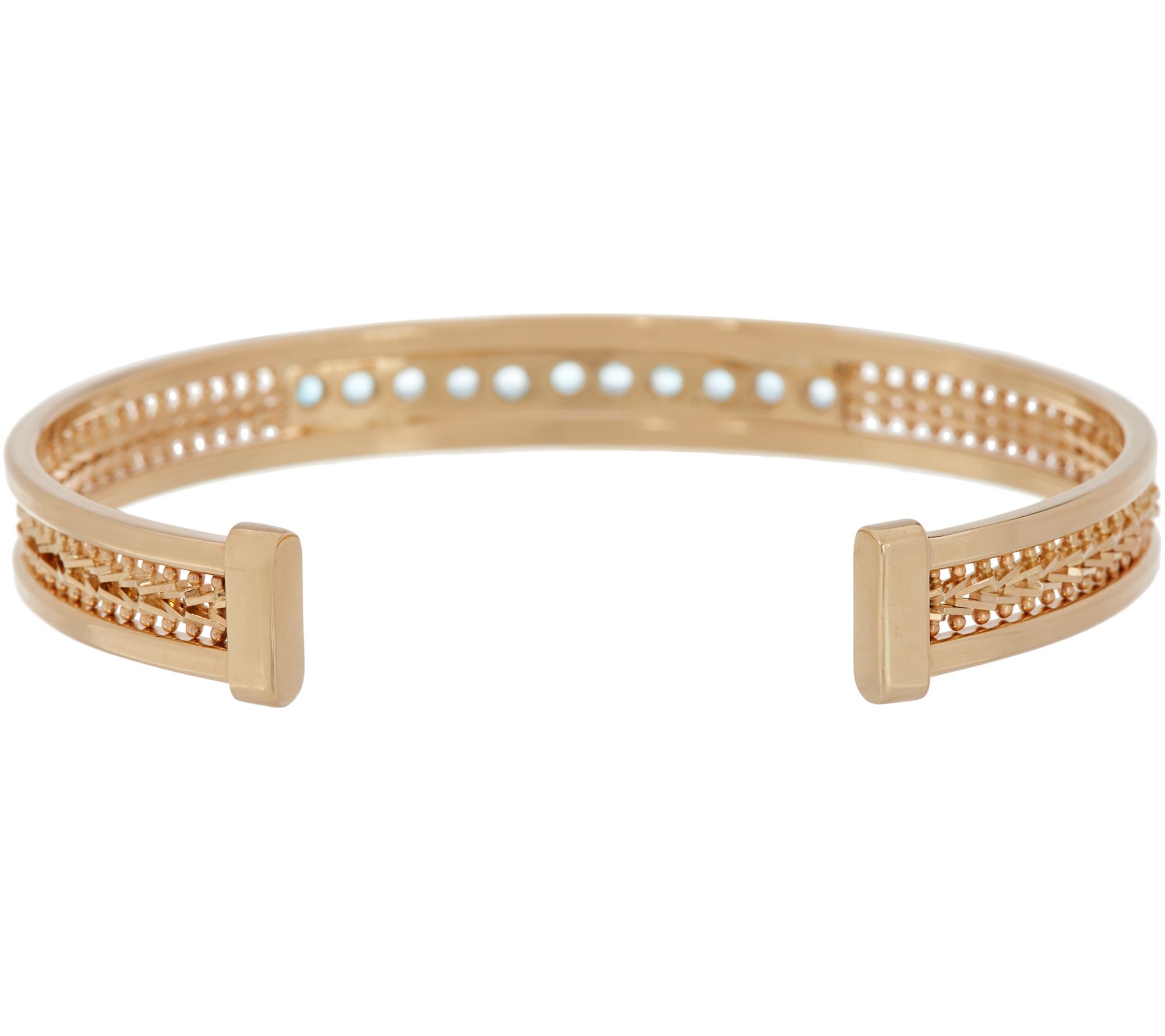 Imperial Gold & Gemstone Small Cuff Bracelet, 14K Gold - QVC.com