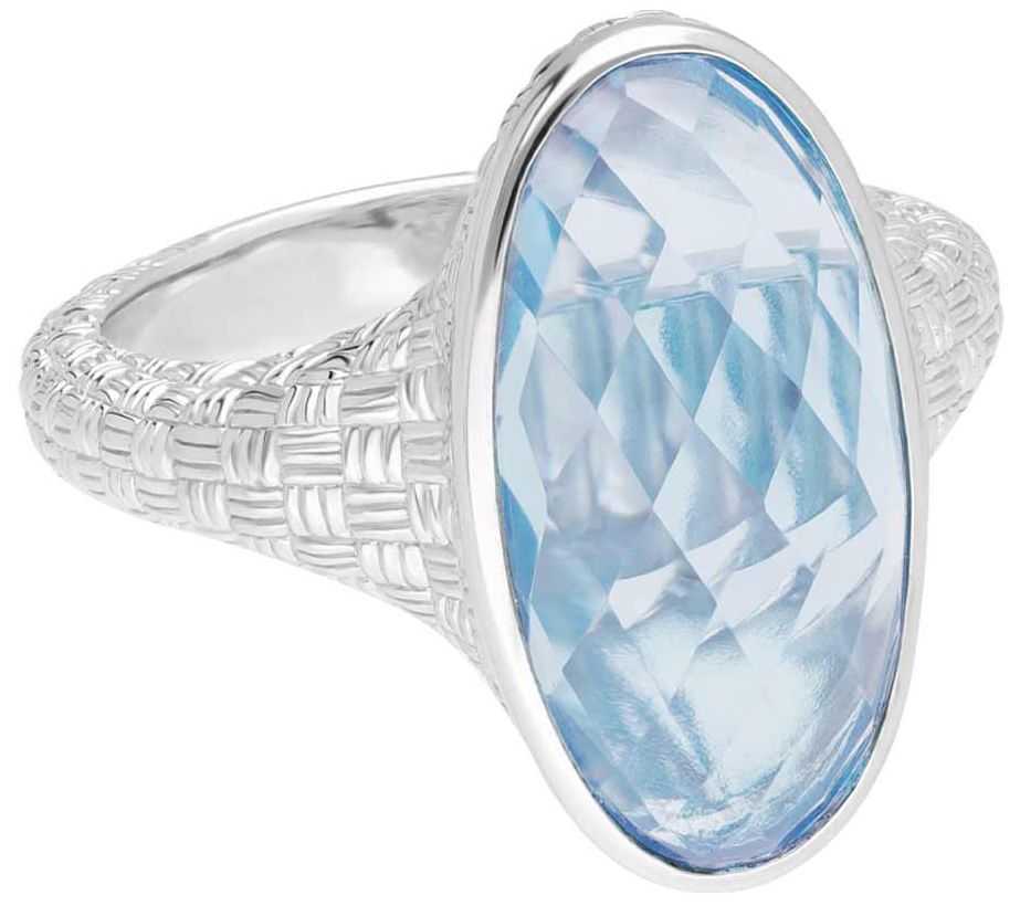 Ariva Sterling Silver 7.25 cttw Sky Blue Topaz ing