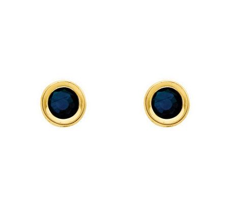 4mm Round Birthstone Stud Earrings, 14K Gold