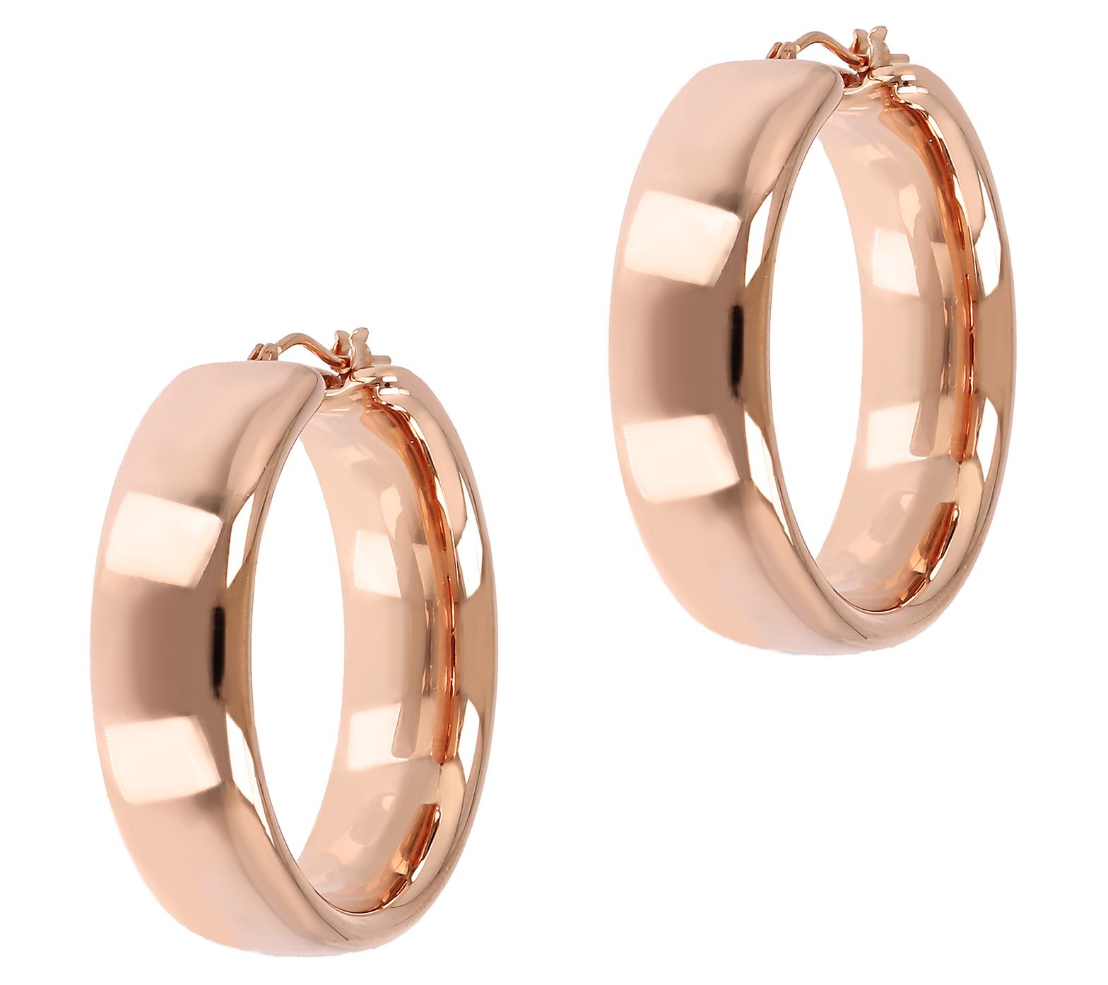 Oro Nuovo 1-1/2" Bold Round Hoop Earrings, 14K ld