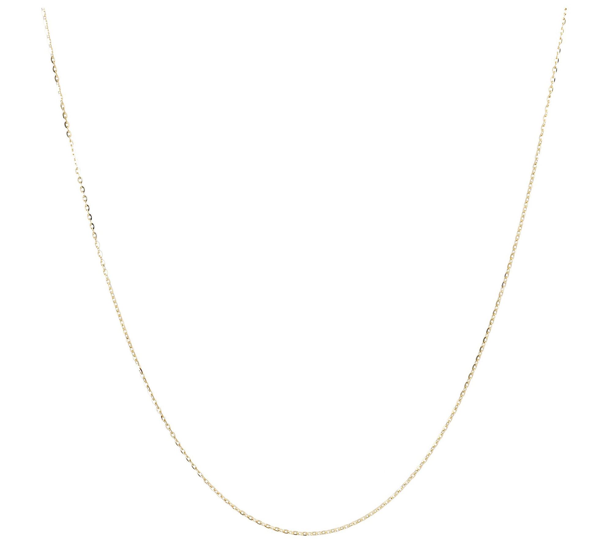 Italian Gold Fine Oval Link Chain Necklace, 14K Gold 1.2g