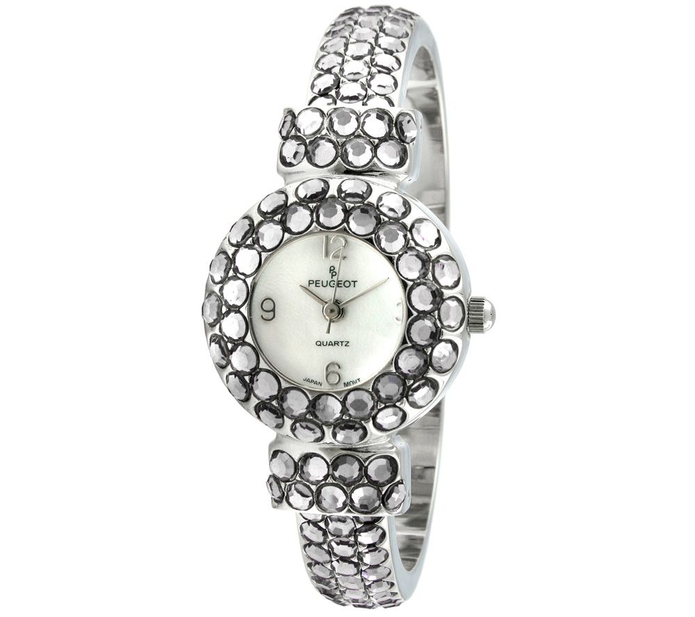 Peugeot Ladies Full Crystal Bangle Watch