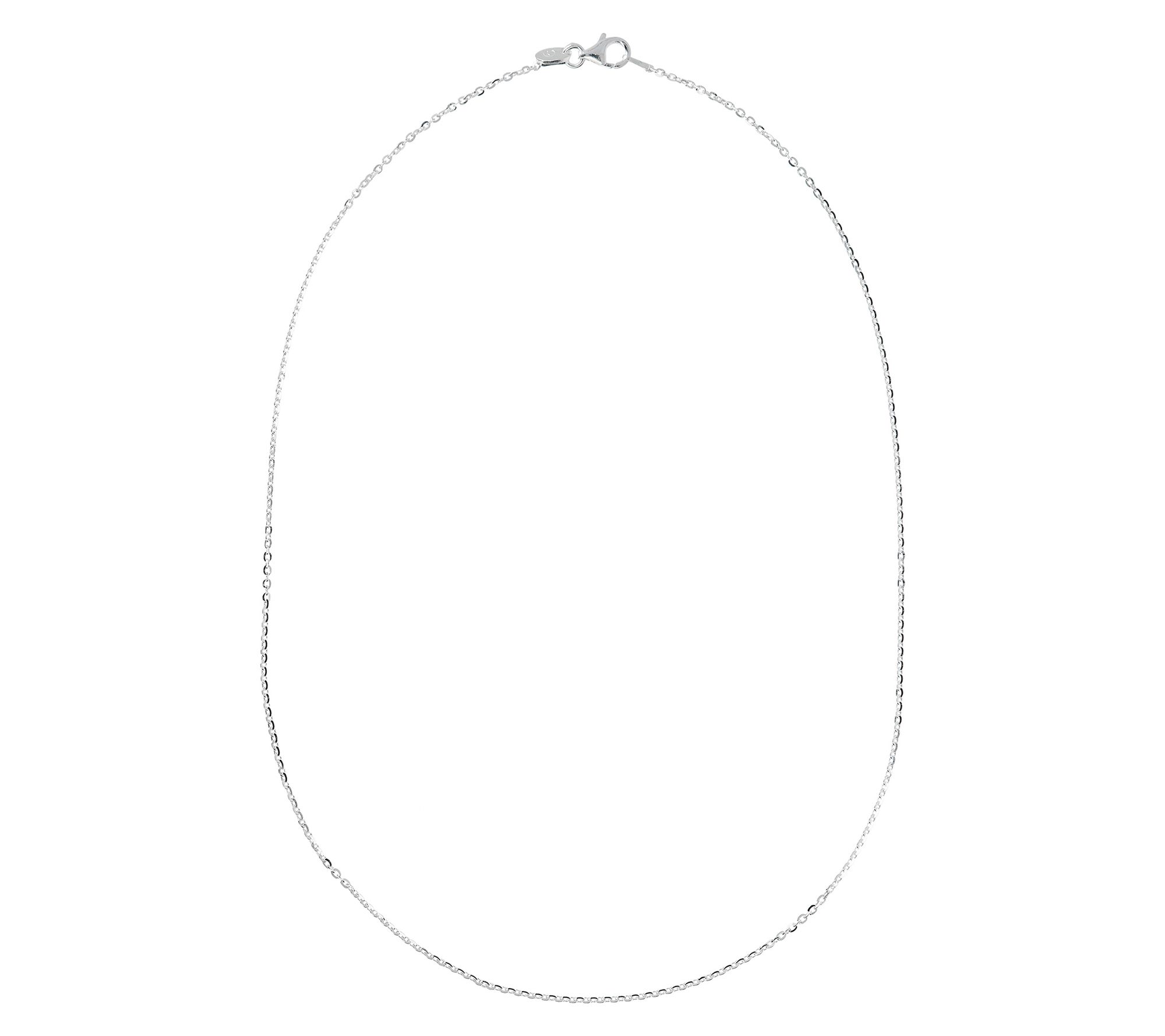 UltraFine Silver 16 Forzatina Diamond-Cut Ov a l Link Chain