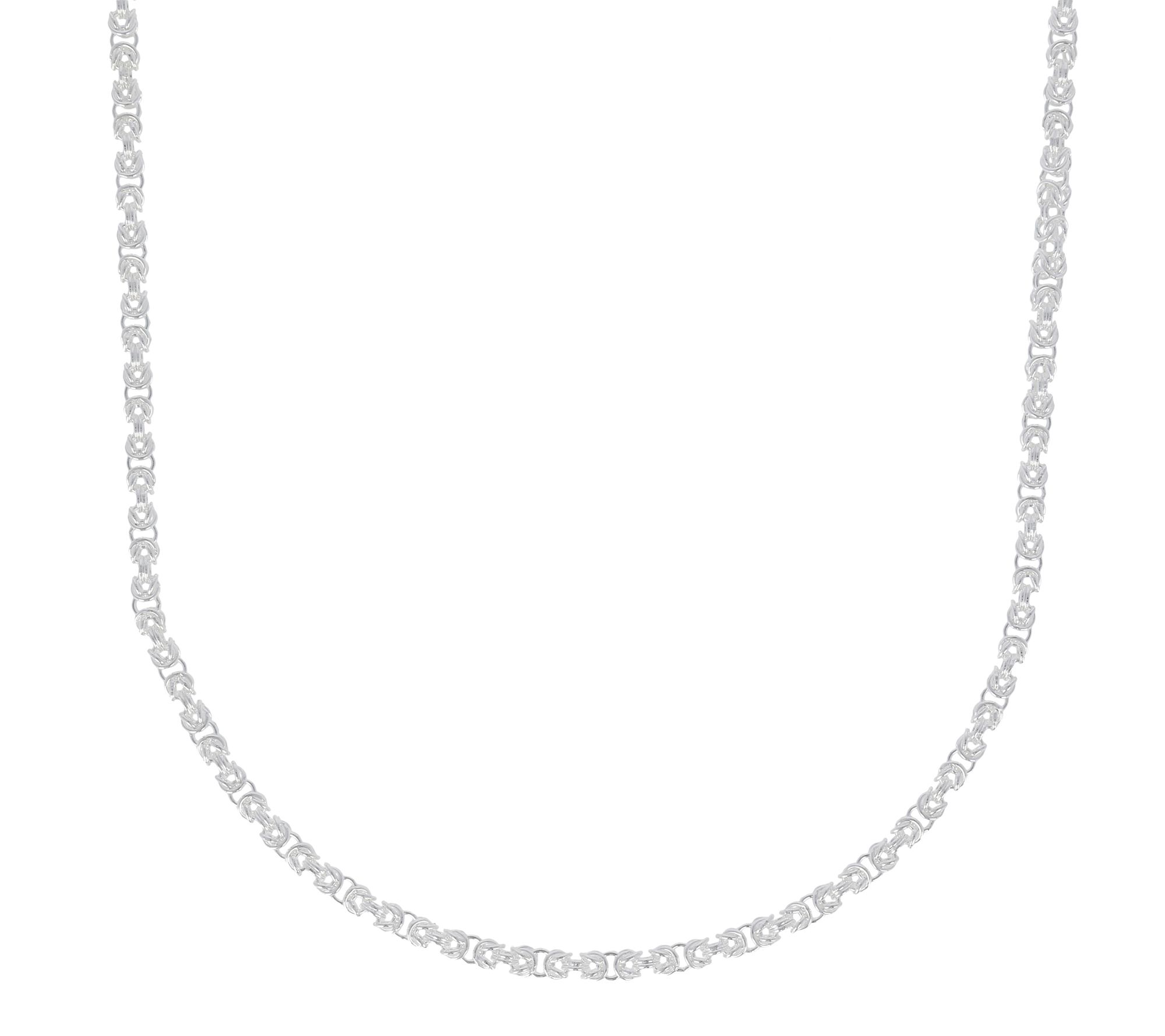 UltraFine Silver 24 Squared Byzantine Necklace . 25.00g